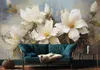Muralo Vlies Fototapete BLUMEN Blätter Natur Malarei Produktbild-Vorschau 9