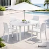 Gartentisch Weiß 140x90x72cm Produktbild-Vorschau