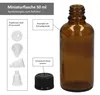 8ks sada miniaturních lahviček Kapátko Jantarové sklo 50ml Náhled obrázku produktu 3