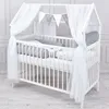 Baby-Delux Hausbett Kinderbett Gitterbett weiß 60x120 Produktbild-Vorschau 1
