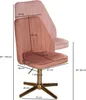 FineBuy Schreibtischstuhl Samt Drehstuhl Rosa mit Lehne Produktbild-Vorschau 4