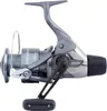 A studio shot of a fishing reel against a white background. Produktbild-Vorschau