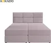 Boxspringbett - 160x200 - Rosa - mit Bettkästen - mit Produktbild-Vorschau 11