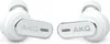 A pair of white AKG in-ear headphones with silver accents, shown against a white background. Anteprima dell’immagine prodotto