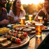 Garten-Holzkohlegrillfass mit Kamin, Ablagen, Thermometer Produktbild-Vorschau 11