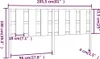 The Living Store Bett-Kopfteil Grau 205,5x4x100 cm Produktbild-Vorschau 6