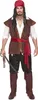 Costume da pirata malvagio bucaniere marrone-bianco-rosso - Anteprima dell’immagine prodotto 4