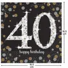 16 tovaglioli 40 Sparkling Celebrations argento e oro - 40° Anteprima dell’immagine prodotto 2