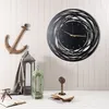 Opviq, WATCH-042, Nástenné hodiny, čierne, kov, 50 x 50 cm Náhľad obrázku produktu 2
