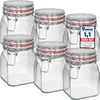 WELLGRO Einmachgläser mit Bügelverschluss eckig 900ml - Produktbild-Vorschau 1