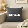 Huuraa Kissenbezug Bodyguard Schriftzug 40x40cm Steel Grey Produktbild-Vorschau 2