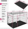 Cage pour chien Luna, pliable, avec 2 portes - 121,5 x 75,5 Voir les images du produit 6