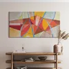 Kunst - orangefarbene Glasmalerei – Leinwandbild Wandbild – Produktbild-Vorschau 2