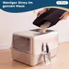 Katzenklo Edelstahl XXL mit Deckel – Katzentoilette Produktbild-Vorschau 5