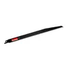 A black reciprocating saw blade with a red and white logo is shown against a white background. Produktbild-Vorschau