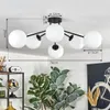 Fossobiubo Deckenlampe aus Metall/Glas in Schwarz/Weiß Produktbild-Vorschau 4
