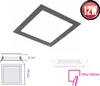 12W Eckige LED Einbauleuchte slim Panel Spot mit schwarzen Produktbild-Vorschau 2