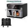 Doppelkammer-Heißluftfritteuse 3,5L+6,5L | Airfryer 10L Produktbild-Vorschau 6