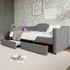 Lit rembourré multifonctionnel avec prises de recharge USB Voir les images du produit 8