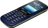 A blue Samsung mobile phone with a yellow trim is shown at an angle on a white background. Produktbild-Vorschau