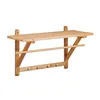Relaxdays Wandgarderobe Bambus, Hutablage und Produktbild-Vorschau 11