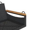 vidaXL Závěsné křeslo černé 63x62x40 cm Poly ratan Náhled obrázku produktu 7