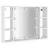 vidaXL Zrcadlová skříňka s LED diodami bílá 76x15x55 cm - Náhled obrázku produktu 4