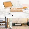 A collage of images showing a mobile adjustable table in different settings and close-ups of its features. Anteprima dell’immagine prodotto