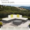 Salon en rotin avec structure en aluminium Paris - gris Voir les images du produit 4
