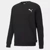 A black Puma sweatshirt with a white Puma logo on the chest, shown from the front. Produktbild-Vorschau