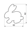 Králičí králik Cookie Cutter Krájač na sušienky Cookie Náhľad obrázku produktu 1