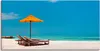 ARTland Leinwandbild Liegestuhl Sonnenschirm Strand Produktbild-Vorschau 1
