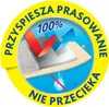 A circular marketing graphic with Polish text and illustrations of arrows and a water droplet. Podgląd zdjęcia produktu