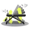 An adjustable weight bench shown in various positions with illustrative arrows indicating movement and adjustment options. Náhľad obrázku produktu