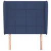 [Home] Kopfteil mit Ohren Blau 83x23x118/128 cm Stoff , Produktbild-Vorschau 3