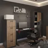 A modern home office setup with a desk, computer, filing cabinet, and shelving unit. Podgląd zdjęcia produktu