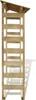 A side view of a wooden firewood storage shed. Voir les images du produit