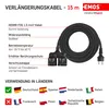 EMOS - IP44 Verlängerungskabel 15m - 2 Schuko-Steckdosen - Produktbild-Vorschau 10
