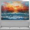 Abstrakt Meer Sonnenuntergang Wandbild Leinwandbild Produktbild-Vorschau 2