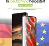 Two smartphones are displayed in front of the German and EU flags, with text indicating the product is made in Germany. Produktbild-Vorschau