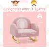 Kindersessel, Kindersofa aus Veloursstoff mit Rückenlehne, Produktbild-Vorschau 3