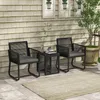 Outsunny 3tlg. Rattan Gartenmöbel-Set, Gartengarnitur mit Produktbild-Vorschau 2