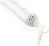 A close-up shot of the handle and rear of a white hairdryer. Anteprima dell’immagine prodotto