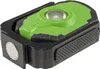 A close-up studio shot of a small, rectangular LED light with a green body and black casing. Produktbild-Vorschau