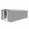 vidaXL Capanno da giardino 257x489x181 cm metallo grigio Anteprima dell’immagine prodotto 9