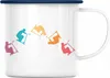 Trendation - Scooter Roller Fahrer Geschenk Emaille Tasse Produktbild-Vorschau 1