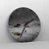 Wanduhr - Rund - Glasuhr - Hütte Nebel Sumpf - 30x30cm - Produktbild-Vorschau 4