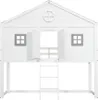 Kinderhausbett mit Treppe und Sicherheitsgitter, zwei graue Produktbild-Vorschau 13