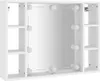 vidaXL Szafka lustrzana z LED biała 76x15x55 cm Podgląd zdjęcia produktu 3