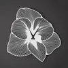 Opviq, Azalea v2, Dekorative Metall-Wanduhr, Weiß, 100 % Produktbild-Vorschau 2